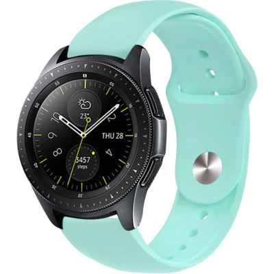 Afbeelding van iMoshion bandje Geschikt voor Samsung Galaxy Watch 3 / 4 (Classic) 5 (Pro) 6 Siliconen met ronde sluiting Mintgroen