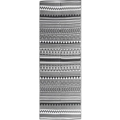 Afbeelding van Buitenkleed 80x250 cm polypropeen zwart
