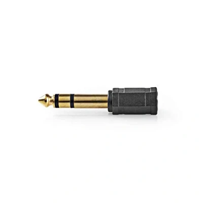 Image de Nedis Adaptateur audio mini jack stéréo femelle pour mâle anthracite