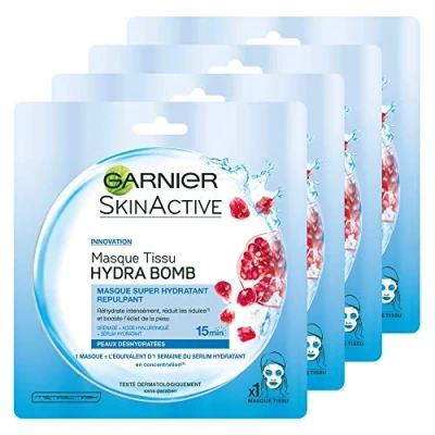 Afbeelding van 1+1 gratis: Garnier SkinActive Tissue Gezichtsmasker Hydraterend &amp; Revitaliserend