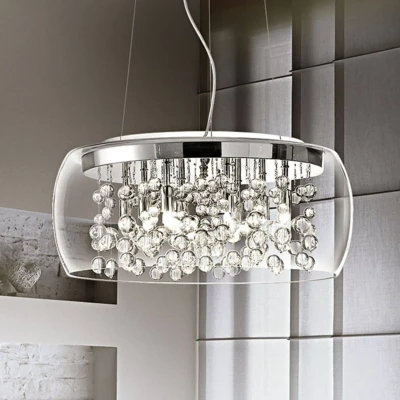 Afbeelding van Hanglamp Audi van transparante glas, Ø 50 cm