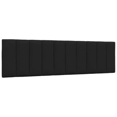 Image de vidaXL Coussin de tête lit noir 180 cm tissu374602