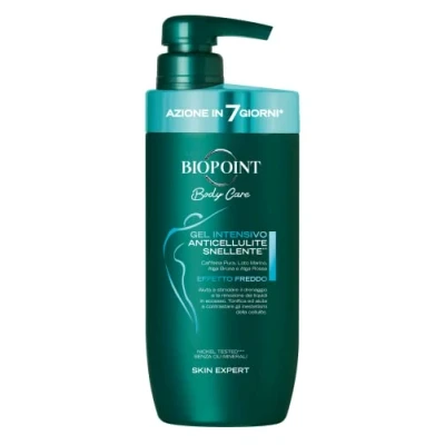 Afbeelding van Biopoint Intensieve lichaamsgel tegen cellulitis, verstevigend, drainerend en versterkend effect, bevordert de vermindering van vetophopingen onzuiverheden, 400 ml