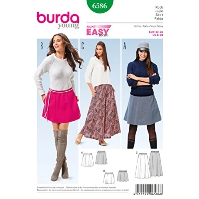 Afbeelding van Burda Naaipatroon 6586 Rok in variaties