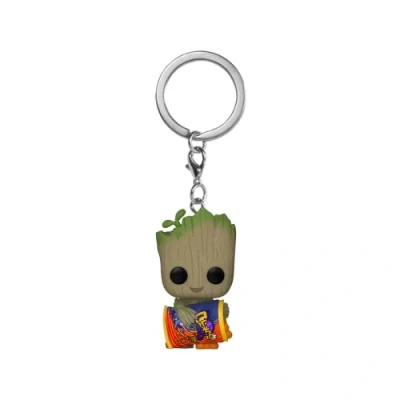 Afbeelding van Funko Pop! Keychain: Marvel I Am Groot met Cheese Puffs