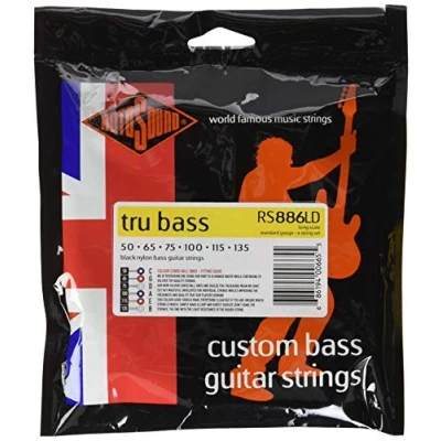 Afbeelding van Rotosound RS886LD Tru Bass 88 Snaarset Elektrische Bas 6 Zwart Nylon