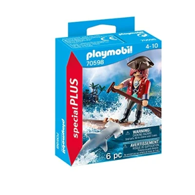 Afbeelding van PLAYMOBIL Special Plus Piraat met vlot en hamerhaai 70598