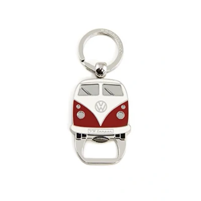 Afbeelding van BRISA VW Porteclés Collection met bierflesopener, sleutelhanger accessoire geportecleerde ring (VW T1 Bus/Rood)