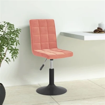 Afbeelding van vidaXL Eetkamerstoelen draaibaar 4 st fluweel roze
