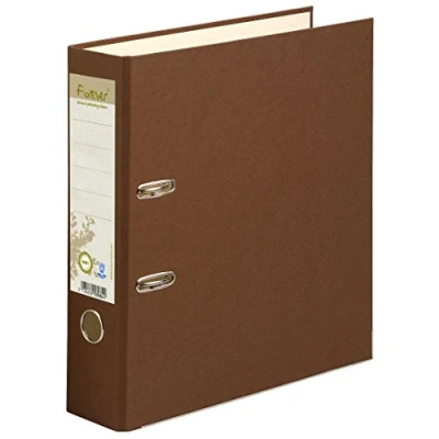 Image de Exacompta Réf. 53984E 1 Classeur à levier A4 MAXI Prem&#039;Touch FOREVER Dos de 80 mm Mécanique Dimensions extérieures : 32 x 29 8 cm Format classer Coloris Chocolat