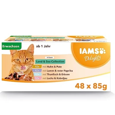 Afbeelding van Iams Delights Land Sea in Saus 48 x 85 gr