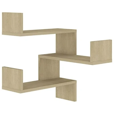 Afbeelding van vidaXL Hoekplank, wandrek, Sonoma eiken, 40 x 50 cm, hout, techniek