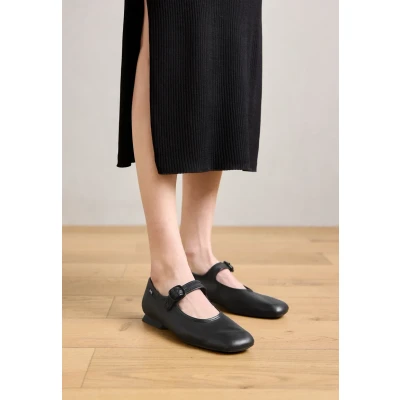 Afbeelding van Camper CASI MYRA Ballerina&#039;s met enkelbandjes, Dames, Maat: 36, Schwarz Leer