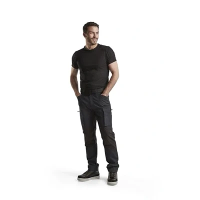 Afbeelding van Blaklader Service werkbroek met stretch 1459 1845 Donker marineblauw/Zwart