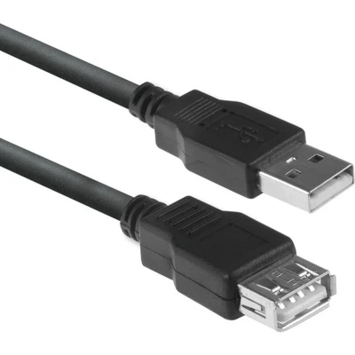 Afbeelding van Act cables AC3040 usb extension cable 1.8m (m) to (f) 2.0 black
