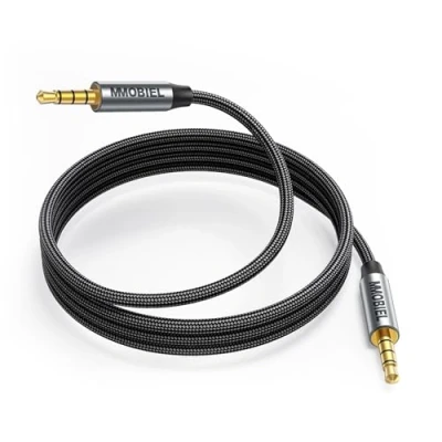 Afbeelding van MMOBIEL 3.5mm Audio Male to Jack Aux kabel 4 Polige TRRS Jacks Verlengkabel en Microfoon Functie Geschikt voor Hoofdtelefoon, Laptop, Telefoon, Luidspreker etc. 1M