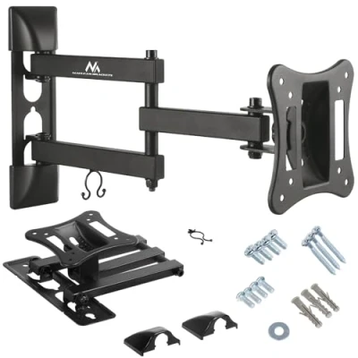 Image de Maclean MC 719 Support pour écran plat noir Taille d&#039;écran : 13&quot; 27&quot; montable sur mur