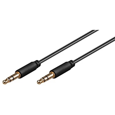 Afbeelding van 3,5mm Jack stereo audio slim kabel / zwart 3 meter