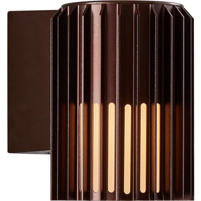 Afbeelding van Nordlux Aludra wandlamp seaside E27 bruin metalic