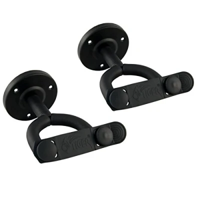 Image de Tiger gst42 2 bk supports muraux pour guitare noir