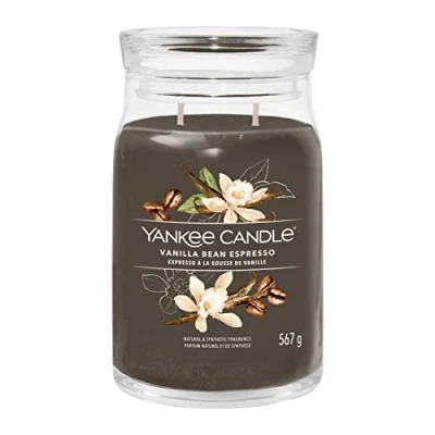 Afbeelding van Yankee Candle Geurkaars Large met 2 lonten Vanilla Bean Espresso 16 cm / ø 9