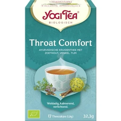 Afbeelding van 3x Yogi tea Throat Comfort Biologisch 17 stuks