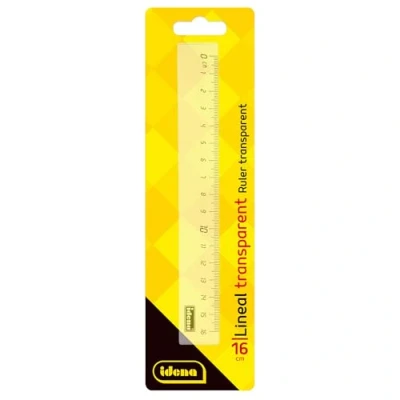 Image de Idena 602052 Règle en plastique 16 cm de longueur Transparent 1 pièce