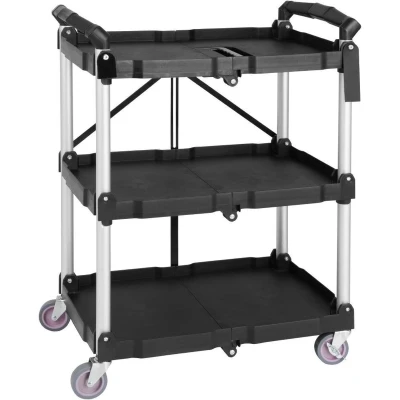 Afbeelding van Vogue 3 Laags Opvouwbare Trolley Zwart Klein CK113