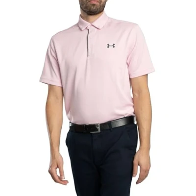 Afbeelding van Under Armour Poloshirt, Heren, Maat: Small, Prime pink/pitch gray