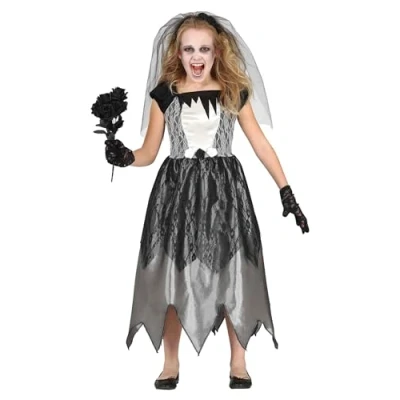 Afbeelding van Fiestas Guirca Ghost bride meisjes (7 9 jaar) Halloween kostuum voor kinderen