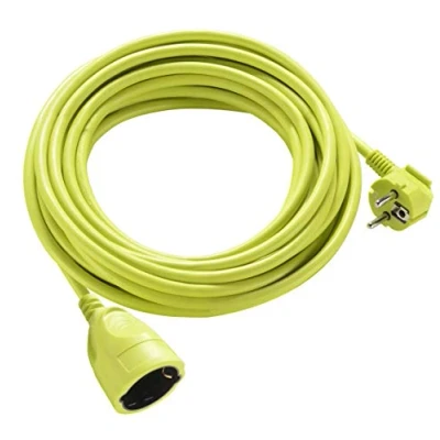 Afbeelding van Masterplug Stroomverlengkabel 10 m, Schuko verlenging, elektronische verlenging voor buiten, IP44, groen