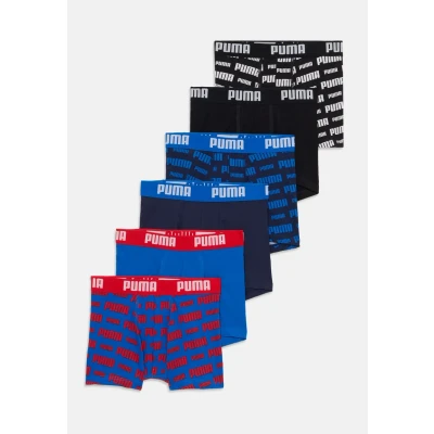 Afbeelding van Puma BOYS Everyday LOGO Print Boxers 6 PACK Onderbroeken voor kinderen, Maat: 158 164, Blue/red/black