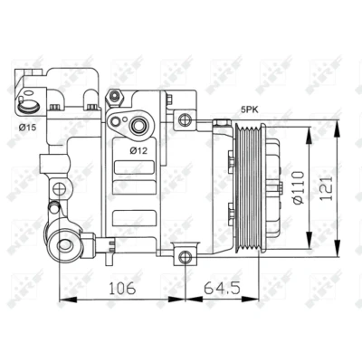 Afbeelding van Compressor, airconditioning NRF 32175