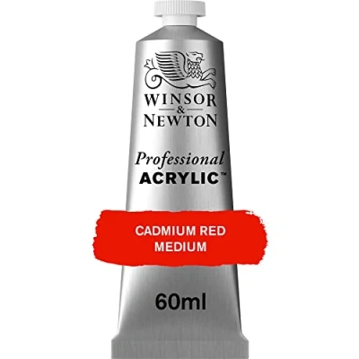 Afbeelding van Winsor &amp; Newton Professional Acryl Tube 60 ml 099 cadmiumrood medium ROW