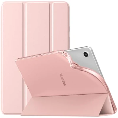 Afbeelding van TiMOVO Beschermhoes voor Samsung Galaxy Tab A9 8,7 inch 2023, dun en zacht, van doorschijnend mat TPU elke nieuwe SM X110/X115/X117 tablet, roségoud