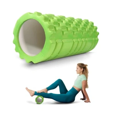 Afbeelding van Mobiclinic® FitRoller Foam Roller Schuimroller en EVA schuim 14x33 cm Pilates Yoga Rekoefeningen Draagbaar Multifunctioneel gebruik Voor het hele lichaam 3 Intensiteitsniveaus Limoengroen