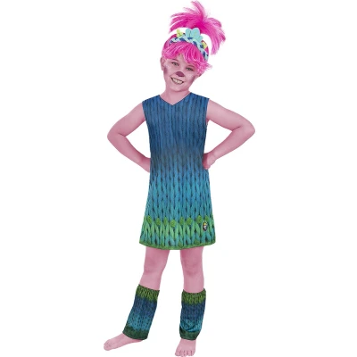Afbeelding van FUNIDELIA Poppy Kostuum Trolls 3 voor meisjes Maat: 107 113 cm