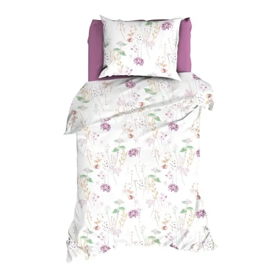 Afbeelding van Romanette Jardin Dekbedovertrek Eenpersoons 140x200/220 cm Rose