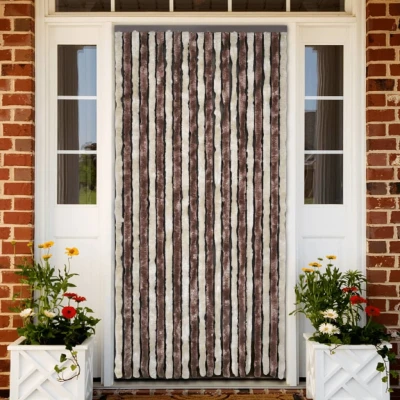 Afbeelding van Vliegengordijn 100x220 cm chenille beige en lichtbruin