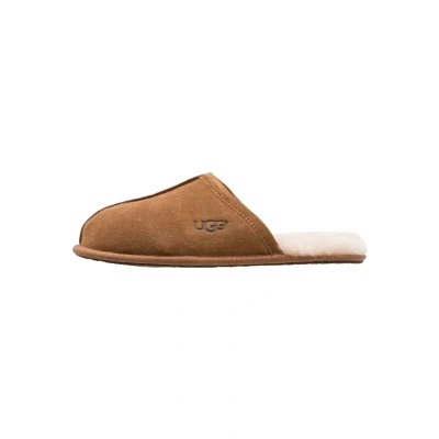 Afbeelding van UGG heren Scuff pantoffel van suède met schapenvacht in de kleur Hazelnootbruin, maat: 41