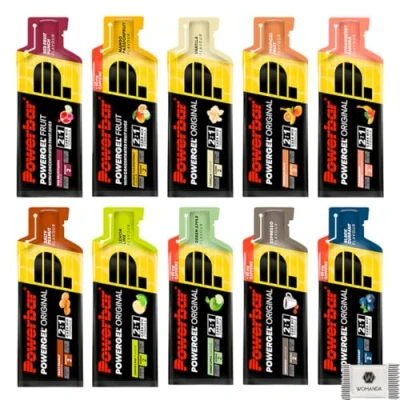 Image de PowerBar PowerGel Original Mixbox Gel énergétique à haute teneur en glucides Pack de 10 x 41 g Mélange