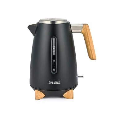 Afbeelding van Princess Waterkoker Pure 236061 1.7 liter 3000W 360 draaibaar Zwart RVS