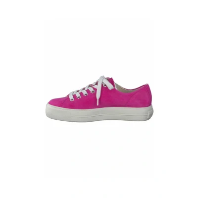 Afbeelding van Paul Green Sneakers laag, Dames, Maat: 38.5, Samtziege flamingo Leer