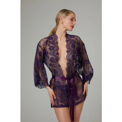 Afbeelding van Kanten Kimono Graceful Paars