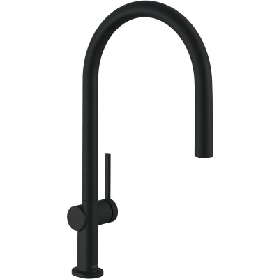 Afbeelding van Hansgrohe Talis M54 Keukenmengkraan uittrekbare handdouche 1 straalsoort zwart mat