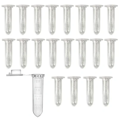 Afbeelding van HUAZIZ 150 Stuks Micro Centrifuge Buizen, 2ml Clear Plastic Tube, Conische Test Buis Gegradueerde Labo, Ronde Buizen