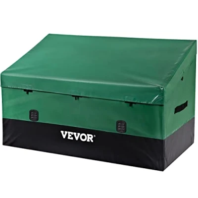 Image de VEVOR Boîte de Rangement Extérieur 660 L Coffre Stockage Jardin étanche Portable Cadre Galvanisé Bache PE Garder Outils Garage Jouets des Enfants pour Maison Camping Terrasse PisCône 155x63x75 cm