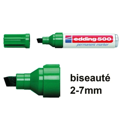 Image de edding marqueur permanent 500, pointe biseautée, vert