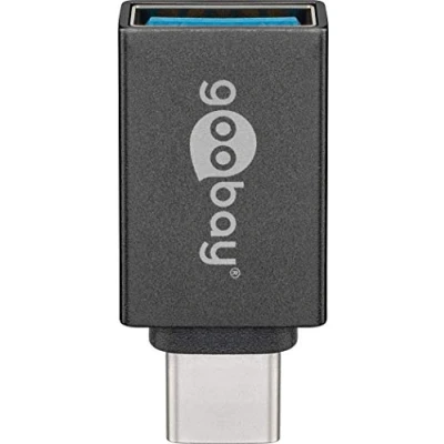 Afbeelding van Goobay 56621 tussenstuk voor kabels USB C 3.0 female (Type A) Grijs