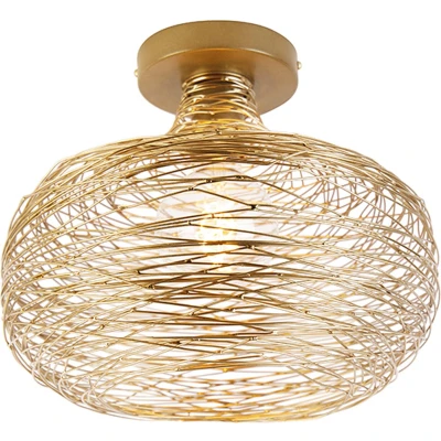 Afbeelding van QAZQA Design plafondlamp goud Sarella